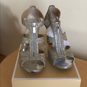 Michael Kors Silver sz 9.5 never worn heel sandals